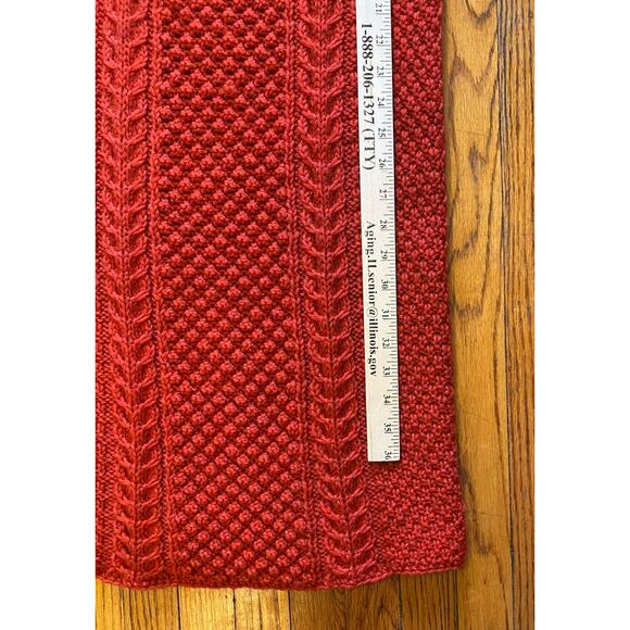 Vintage New Handmade Crotchet Sweater Dress Women’s XS Turtleneck Burnt Orange - Picture 6 of 8